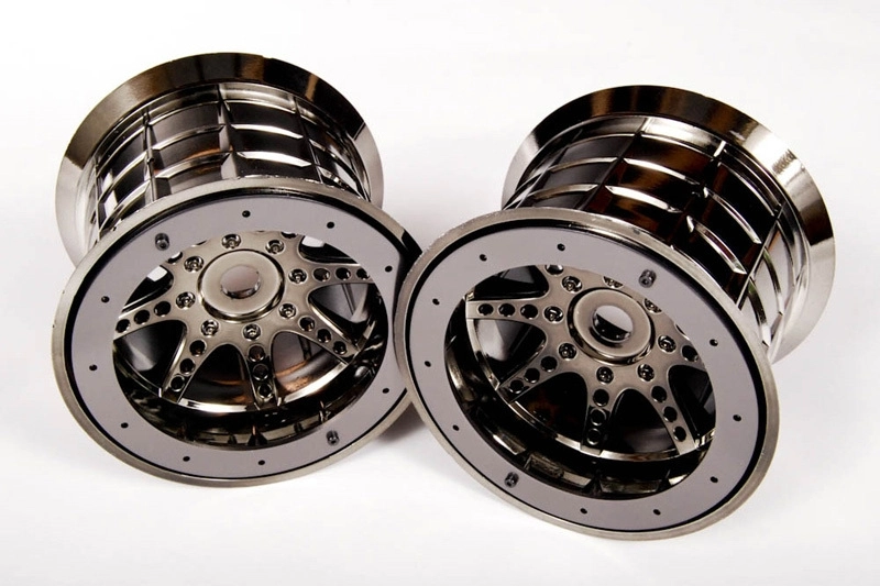 Oversize Beadlock 8-lúčové disky čierny chróm (2 ks.)