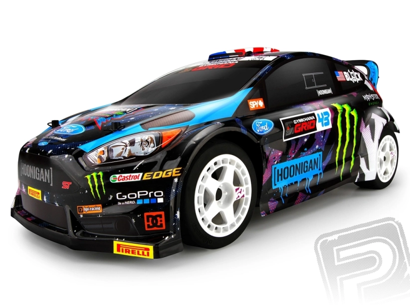 Micro RS4 Ford Fiesta RTR s 2,4GHz RC súpravou, auto. Ken Block RX43