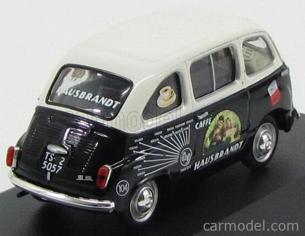 Edicola Fiat 600 Multipla Hausbrandt Caffe' 1956 1:43 čierna biela