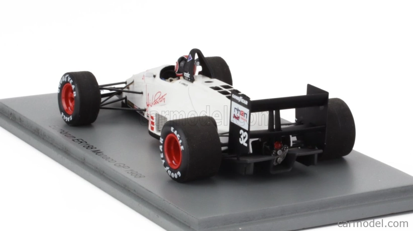 Spark-model Eurobrun F1  Er188 N 32 Monaco Gp 1988 Oscar Larrauri 1:43 Bílá