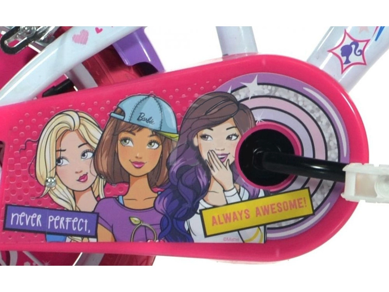 DINO Bikes - Detský bicykel 16" Barbie s košíkom