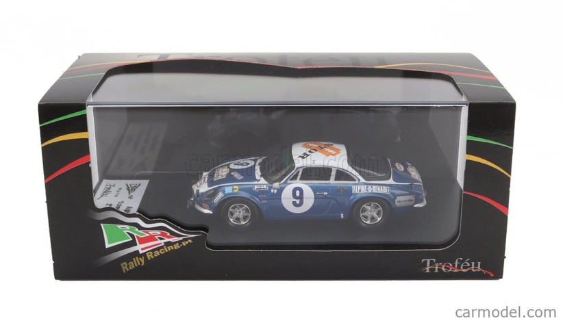 Trofeu Renault A110 Alpine (nočná verzia) N 9 2nd Rally Acropolis 1975 Tassos Livieratos (siroco) - Miltos Andrioulos 1:43 Blue Met White