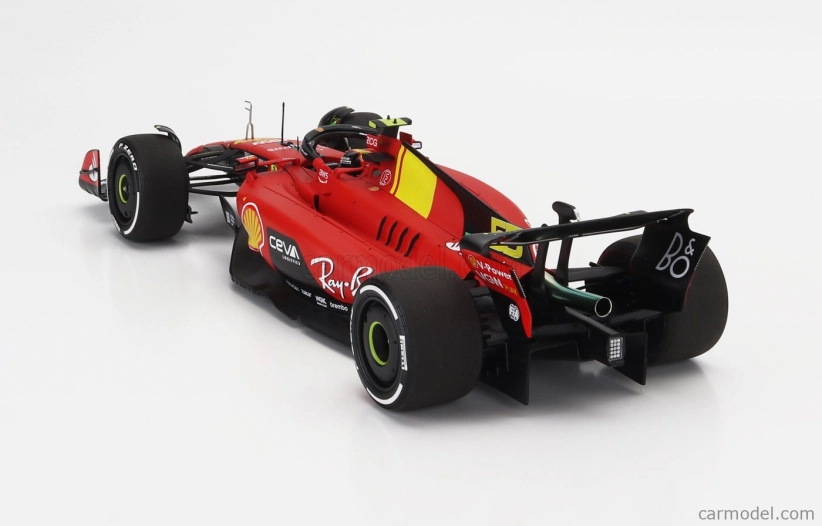 Bbr-models Ferrari F1 Sf-23 Team Scuderia Ferrari N 55 Pole Position 3rd Monza Italy Gp 2023 Carlos Sainz 1:18 Červená Černá Žlutá