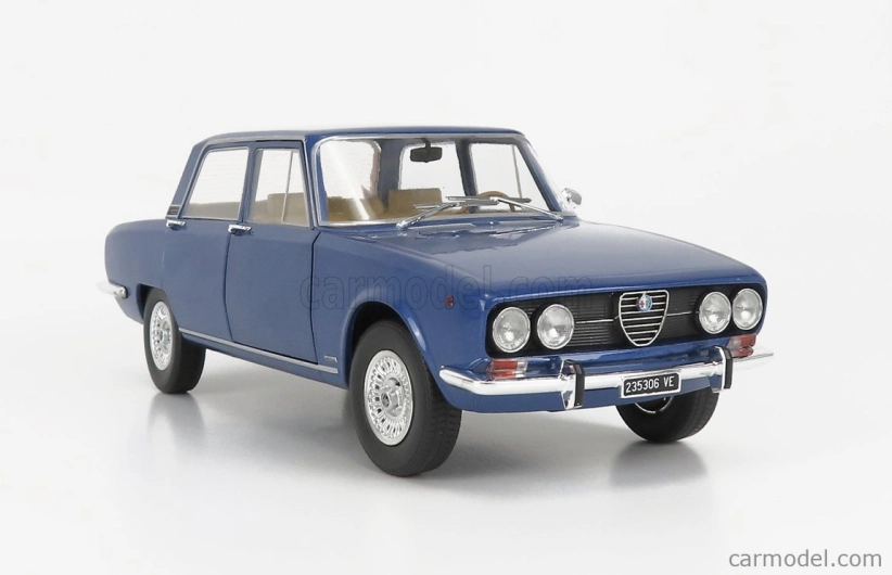 Mitica-diecast Alfa romeo 2000 Berlina 1971 - Cerchi Millerighe Wheels 1:18 Blue Pervinca Met 349