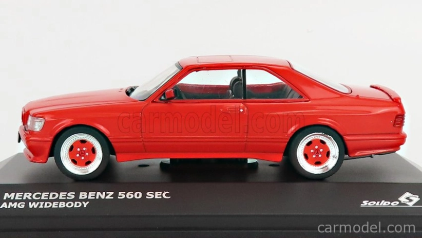 Solido Mercedes benz S-class 560sec Amg (c126) Wide Body 1990 1:43 Red