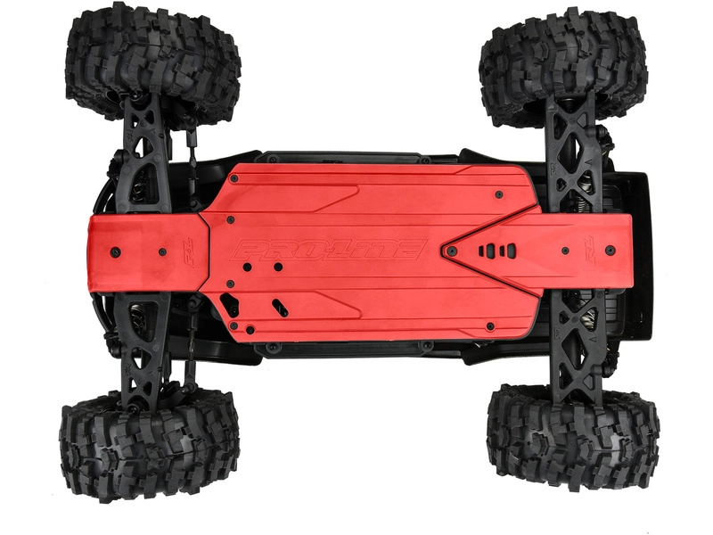 Pro-Line ochrana šasi Bash Armor červená: Arrma 3S delší rozvor