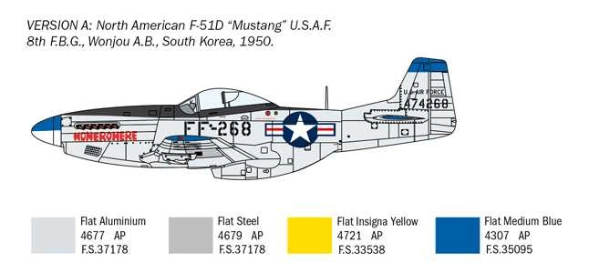 Model Kit letadlo 1452 - F-51D "Korean War" (1:72)