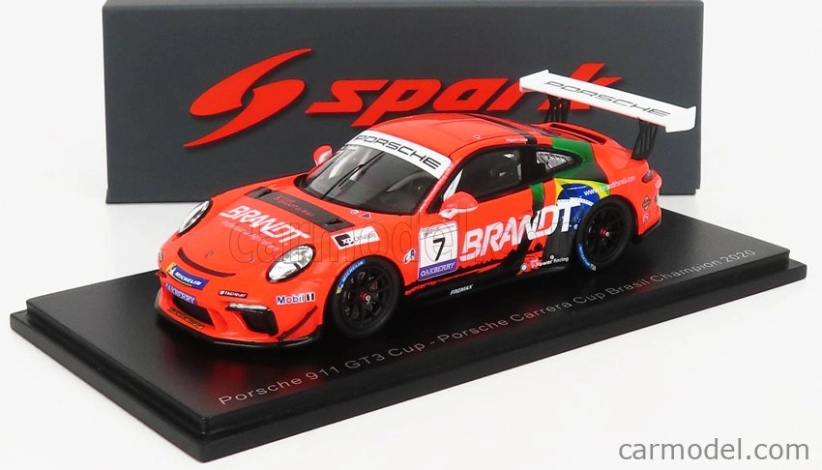 Spark-model Porsche 911 991 Gt3 Cup N 7 Porsche Carrera Cup 2020 M.paludo 1:43 Oranžová Černá