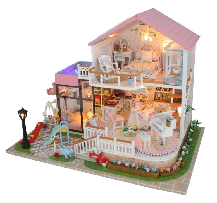 Dve deti miniatúrny domček Roztomilá vila