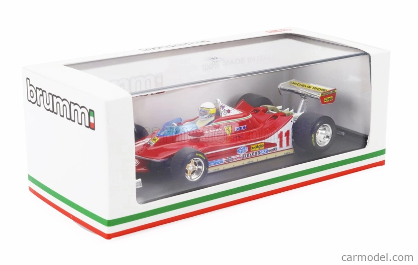 Brumm Ferrari F1 312t4 N 11 World Champion Winner Monza Italy Gp 1979 Jody Scheckter - With Driver Figure 1:43 Red