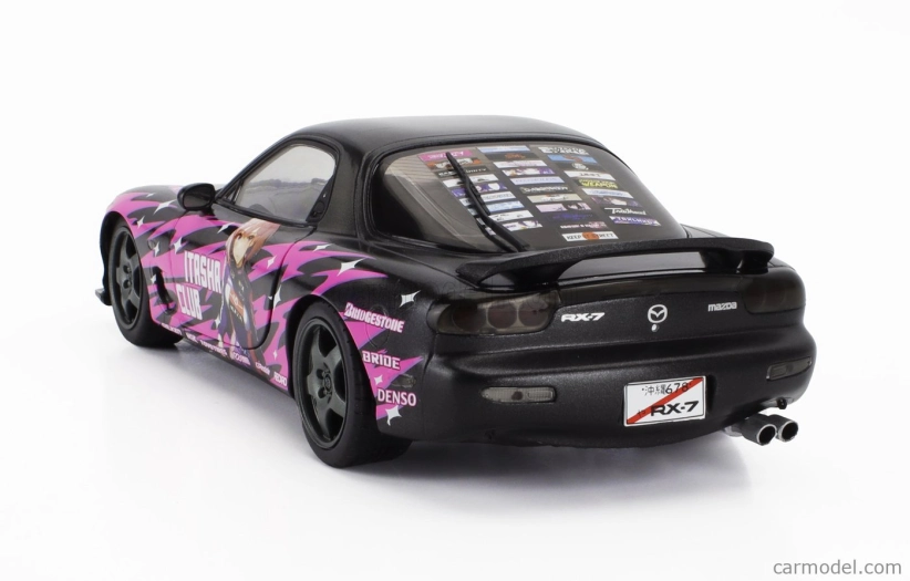 Solido Mazda Rx-7 (fd3rs) Works Itasha Club Coupe 1999 1:18 Black Fucsia