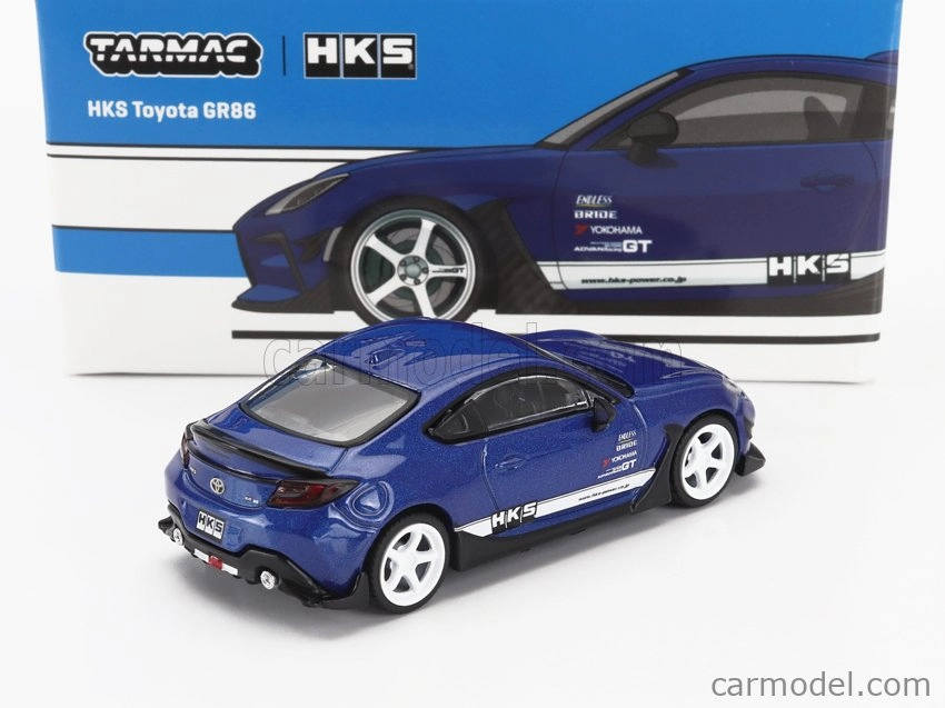 Tarmac Toyota Gr86 Hks 2022 1:64 Blue