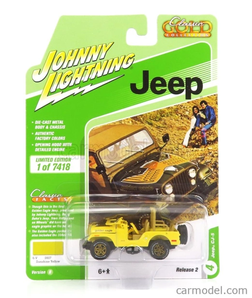 Johnny lightning Jeep Cj-5 1963 1:64 Žlutá