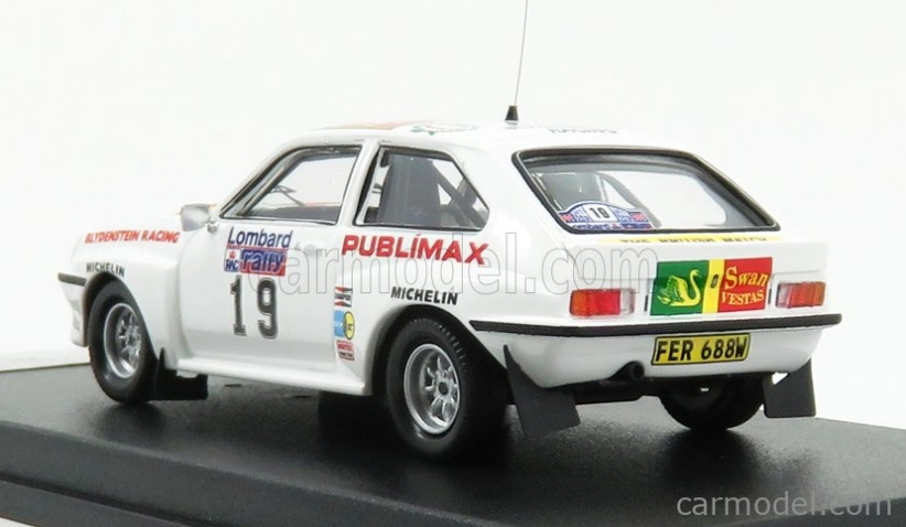 Trofeu Vauxhall Chevette Hsr (night Version) N 19 Rally Rac Lombard 1982 T.kaby - M.nicholson 1:43 Bílá