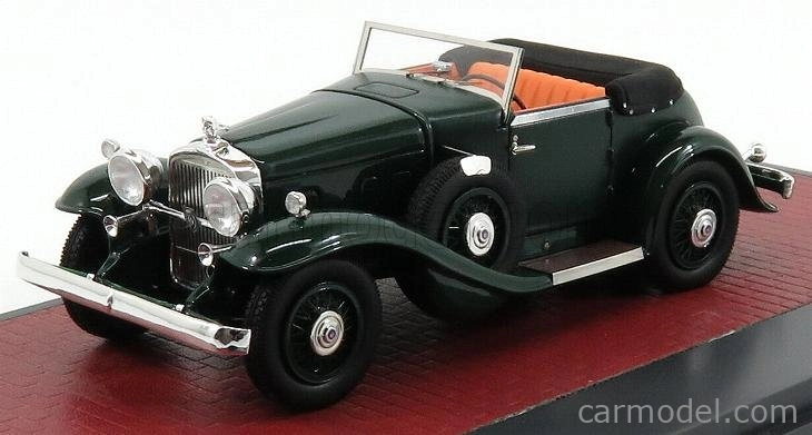 Modely v mierke Matrix Stutz Dv32 Super Bearcat Cabriolet Open 1932 1:43 Zelená