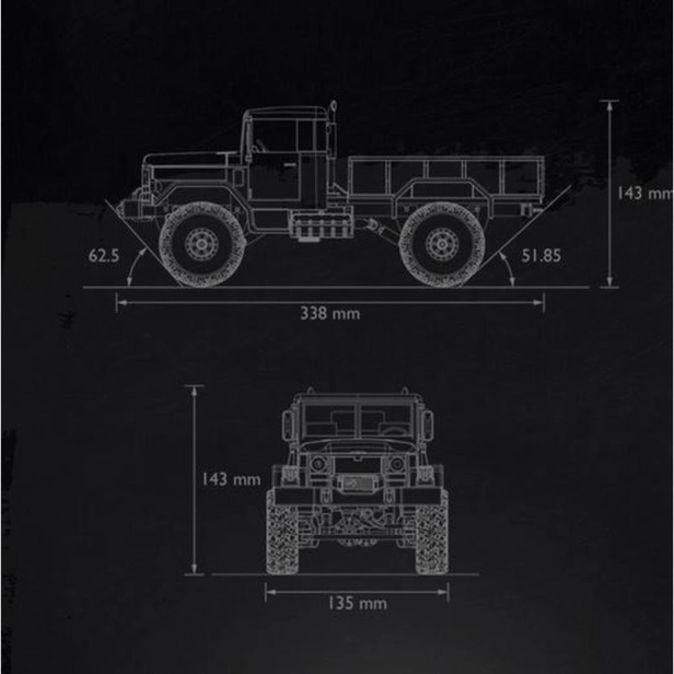 RC auto U.S. vojenský truck, zelená
