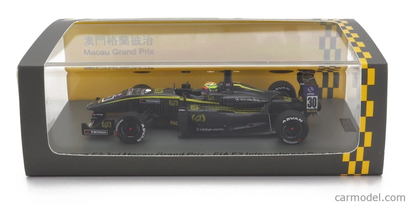 Spark-model Dallara F3 Team Double R Racing N 30 3. Macau Gp International Cup 2015 Alexander Sims 1:43 Black