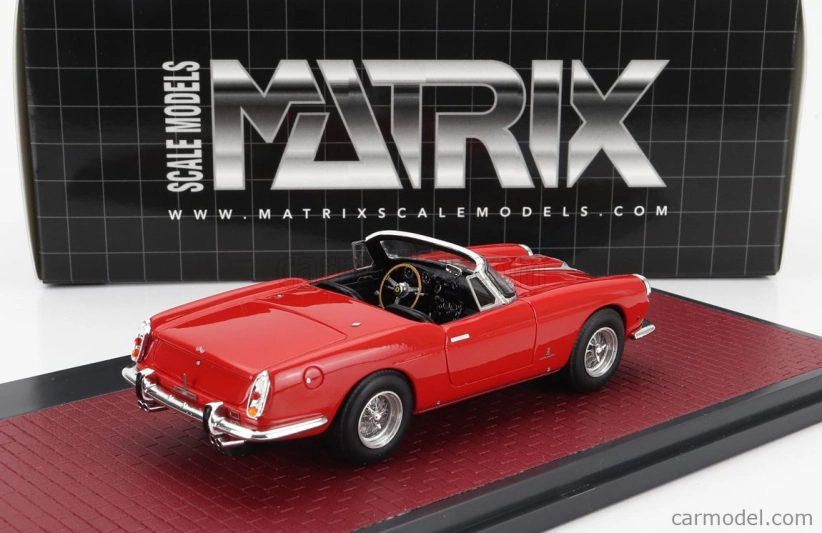 Modely v mierke Matrix Ferrari 400 Superamerica Pinifarina Cabriolet Open 1960 1:43 Červená