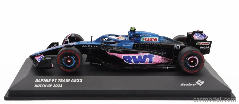 Solido Alpine F1 A523 Team Bwt Alpine N 10 3rd Dutch Gp 2023 Pierre Gasly 1:43 Modrá Ružová