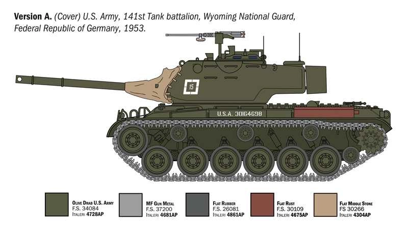 Italeri Datp Tank M47 Patton Wwii - Us Army - Nato Army 1945 - 1980 Military 1:35 /