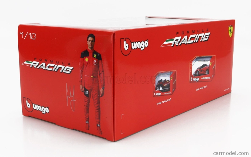 Bburago Ferrari F1 Sf-23 Team Scuderia Ferrari N 55 2023 Carlos Sainz 1:18, červená