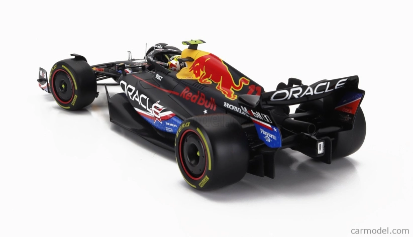 Bburago Red bull F1 Rb19 Team Oracle Red Bull Racing N 11 4th Austin Usa Gp 2023 Sergio Perez 1:18 Matt Blue