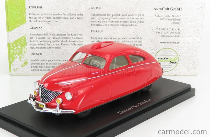 Autocult Thomas Rocket Car Usa 1938 1:43 Red