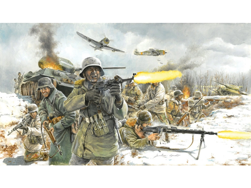 Italeri figurky - WWII GERMAN INFANTRY (Winter Uniform) (1:72)