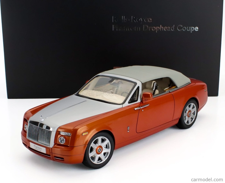 Kyosho Rolls royce Phantom Drophead Cabriolet 2-dverový 2013 1:18 Oranžová
