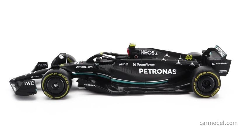 Bburago Mercedes gp F1 W14 Team Mercedes-amg Petronas Formula One N 44 Season 2023 Lewis Hamilton 1:24 Matt Black