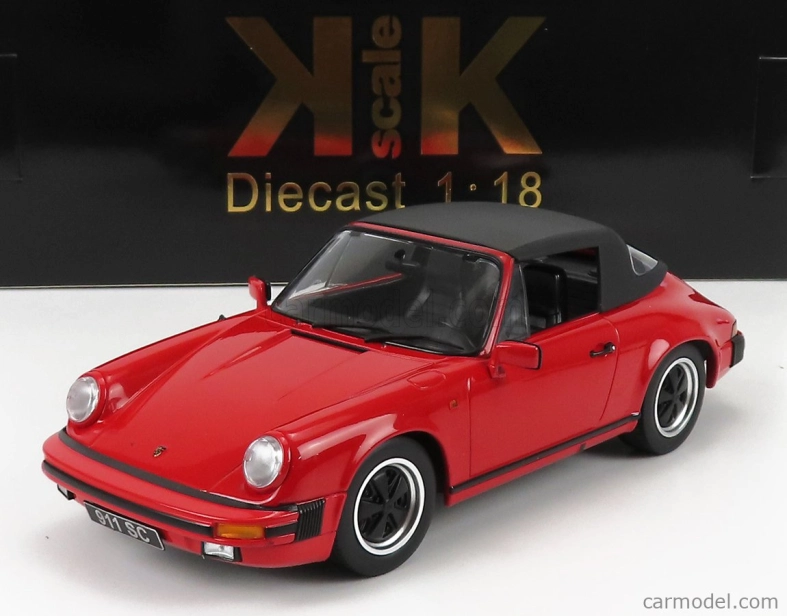 Kk-scale Porsche 911 Sc Cabriolet 1983 - With Extra Soft-top 1:18 Red