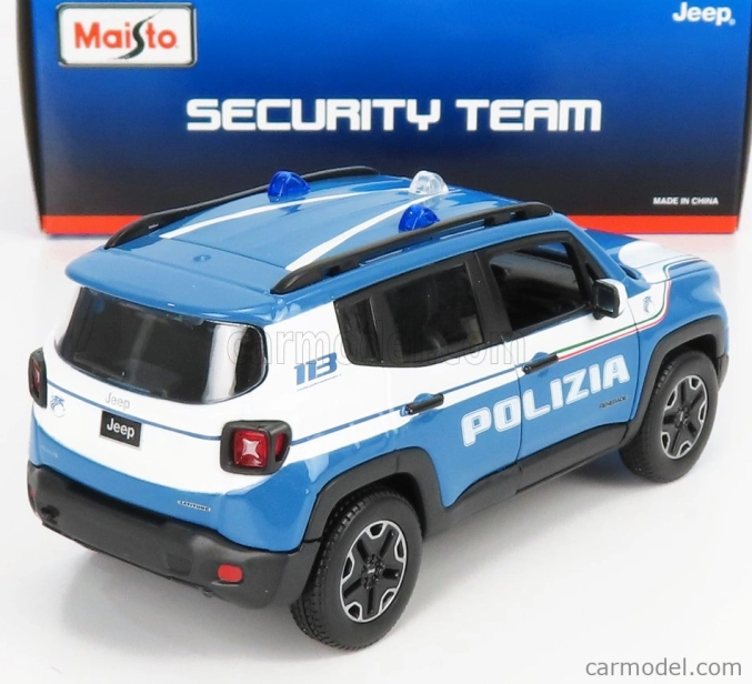 Maisto Jeep Renegade Polizia 2017 1:24 svetlomodro-biela