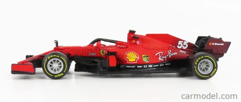 Bburago Ferrari F1 Sf21 Team Scuderia Ferrari Mission Winnow N 55 1:43, červená