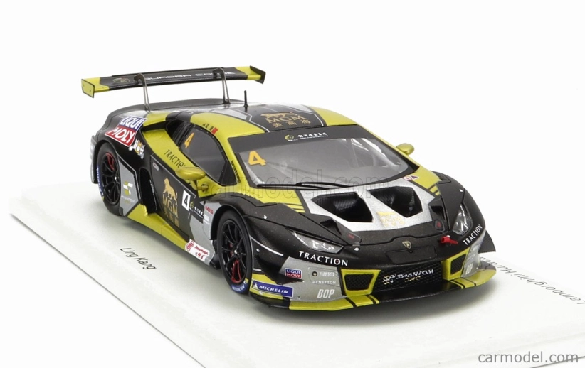 Spark-model Lamborghini Huracan Gt3 Evo Team Phantom Pro Racing N 4 4. Gt Cup Macau 2022 Ling Kang 1:43 Žltá čierna