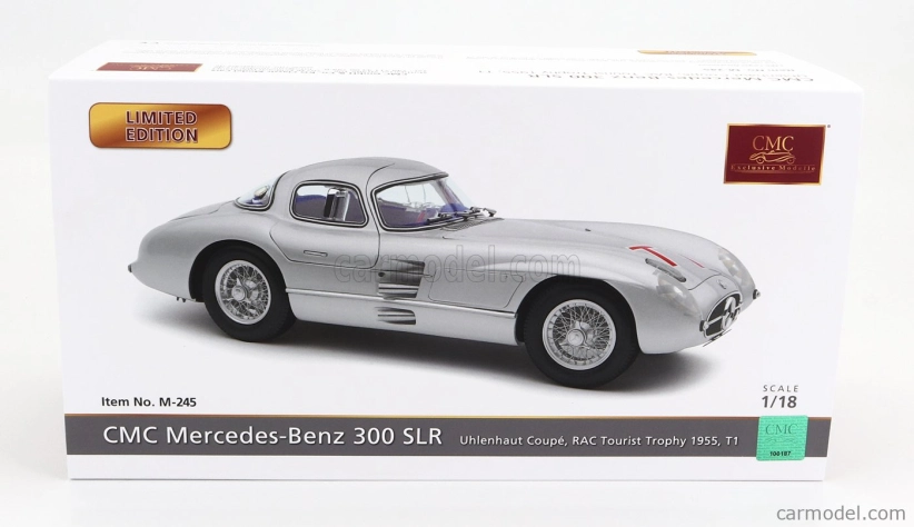 Cmc Mercedes Benz 300 Slr Coupe N T1 Rac Tourist Trophy 1955 1:18 Strieborná