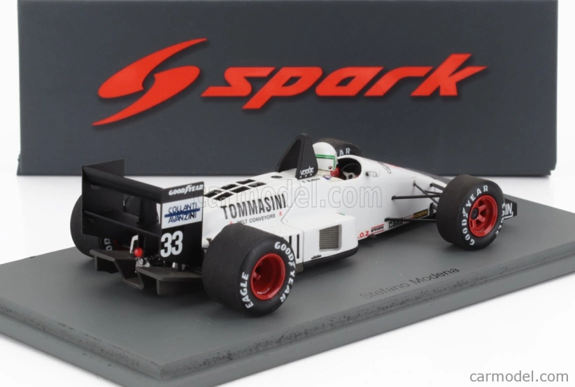 Spark-model Eurobrun F1  Er188 N 33 France Gp 1988 Stefano Modena 1:43 Bílá Černá