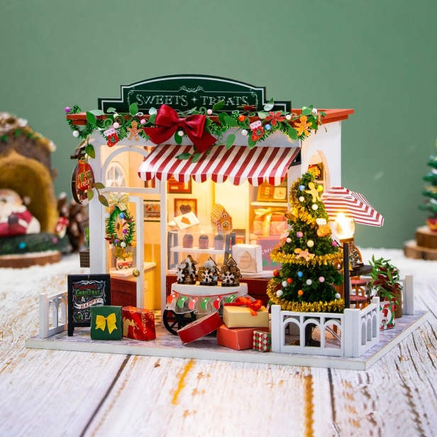 2Kids Toys miniatúrny domček Vianočný obchod s cukrovinkami