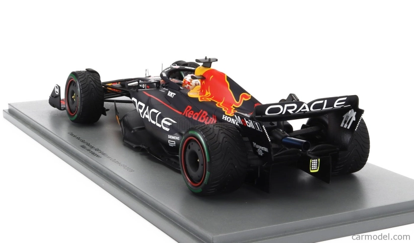 Spark-model Red bull F1  Rb19 Team Oracle Red Bull Racing N 1 World Champion Winner Dutch Gp 2023 Max Verstappen 1:18 Matt Blue
