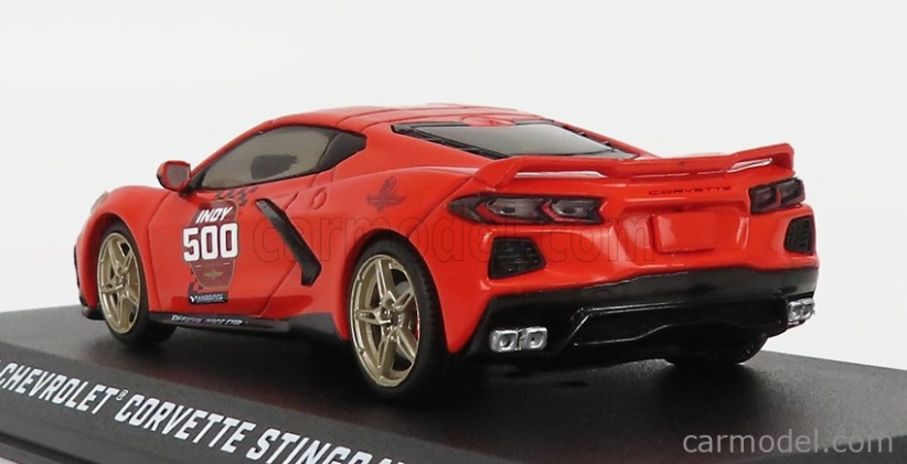 Greenlight Chevrolet Corvette C8 oficiálne Pace Car Indianapolis 500 Mile Race 2020 1:43 červená
