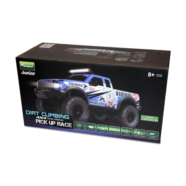 RC auto Dirt Climbing Pickup Race Crawler, modrá