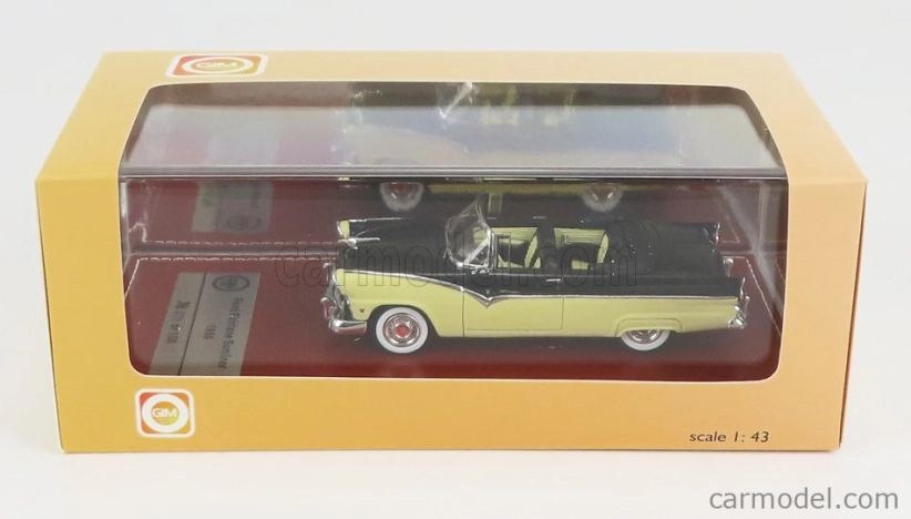 Great-iconic-models Ford usa Fairlane Sunliner Cabriolet 1955 1:43 Zlatobýl Černý