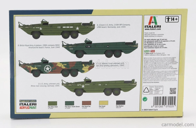 Italeri GMC Dukw Truck Boat Anfibio Military 1944 1:72 /