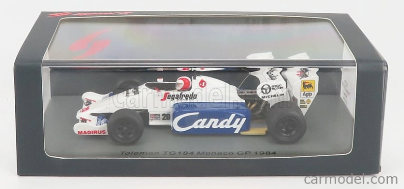 Spark-model Toleman F1 Tg184 Hart Turbo N 20 Monaco Gp 1984 J.cecotto 1:43 White Blue