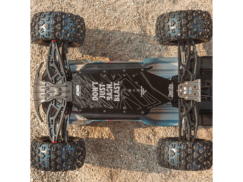 RC auto Arrma Kraton 6S V6 BLX 1:8 4WD RTR, modrá/oranžová