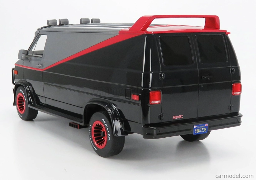 Greenlight GMC Vandura A-team Van - 1983 1:12 Šedá Černá