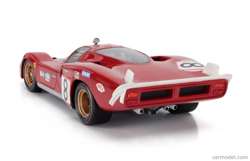 Werk83 Ferrari 512s 5.0l V12 Long Tail Team Sefac Spa Ferrari N 8 24h Le Mans 1970 Arturo Merziario - Clay Regazzoni 1:18 Red
