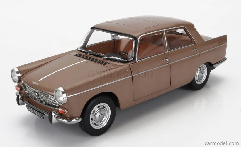 Norev Peugeot 404 With Caravan Roulotte Henon 1965 1:18 Brown Met