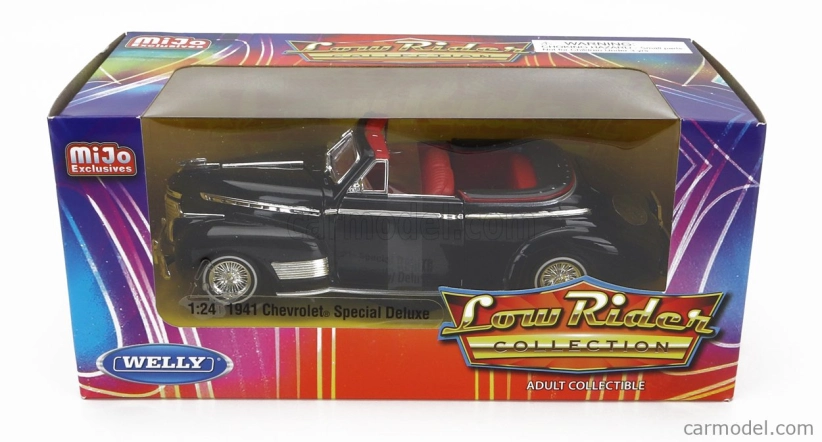 Welly Chevrolet Special De Luxe Cabriolet Open Low Rider 1941 1:24 Black