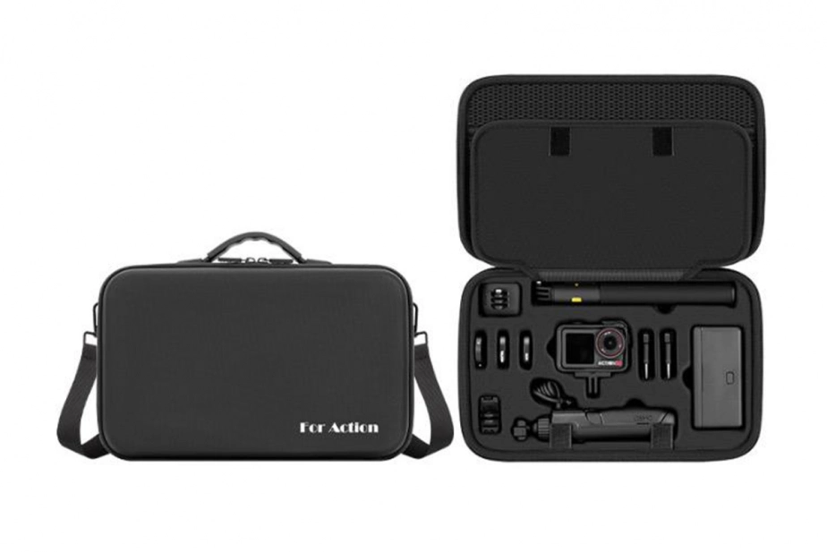 DJI Action 5 Pro - Velké PU pouzdro pro DJI Action 5 Pro a multifunkční nabíjecí rukojeť
