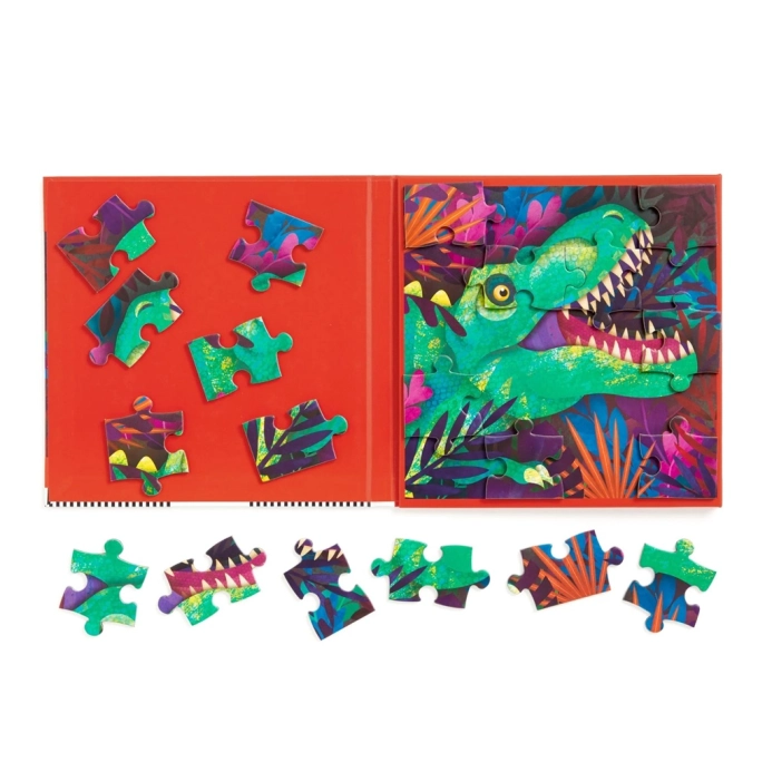 Mudpuppy Magnetické puzzle Řev dinosaurů 2x20 dílků